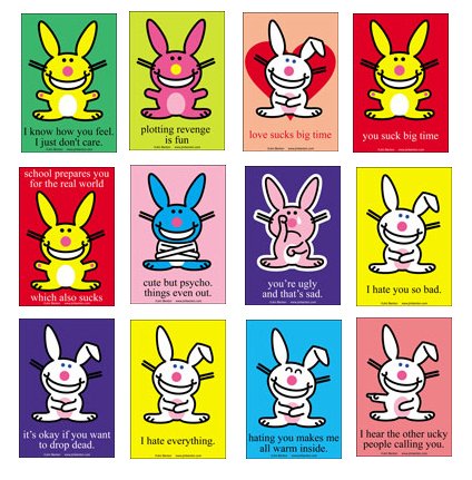 funny bunny. funny quotes happy bunny.