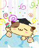 cute kawaii graduate cat