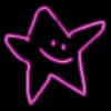 neon purple star