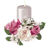 Roses and a candle
