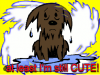 sad wet dog