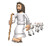 Jesus leads the sheep