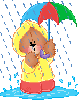 Cute Rain Teddy Bear