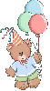 Cute Birthday teddy Bear With Balloons