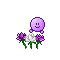 Cute Purple Smiley Picking Flowers