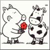 pig meets cow