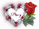 Stacy - Diamond Heart Red Rose 