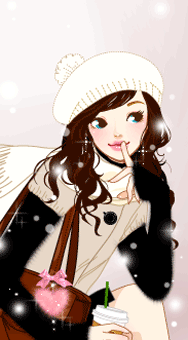 cute kawaii winter fashion girl