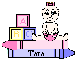 Tara, baby blocks