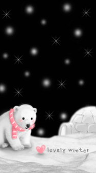polar bear lovely winter