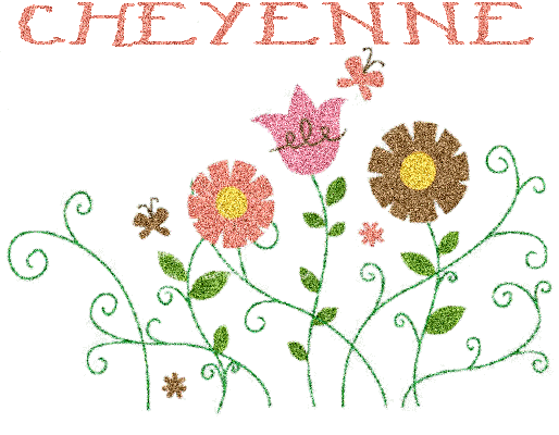 Cheyenne with Flowers