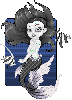 Black , white mermaid