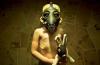 boy in gas mask