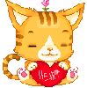 HAPPY CAT WITH HEART
