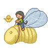 Riding on a bee
