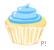 Blue Frosted Cupcake