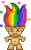 mini rainbow troll doll