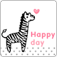 cute kawaii giraffe happy day