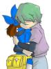 Sapphirea and Drew Hugging
