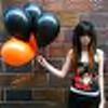 black & orange balloons