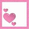 pink sparkle hearts