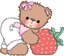 Bear with strawberry