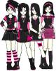 Four Anime Punk Girls