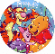Pooh, Tigger & Piglet in Circle (with sparkles)- Friends