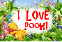 Pooh Frame (with sparkles)- I LOVE Pooh!
