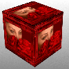 3d cube girl with roses