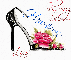 High Heel Shoe with Pink Rose (with sparkles)- Showing Sum Hawaiian Luv (for Consuelo)