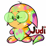 Neopet Kacheek Disco wearing glasses- Judi