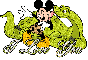 mickey mouse dino love