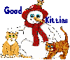 Snowperson with Cats (animated)- Good Kitties