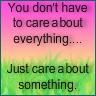 Care about something