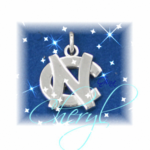 Carolina Tarheels Logo Charm (with sparkles)- Cheryl