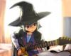 sweety witch playing the guitar :P