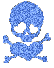 light blue skull