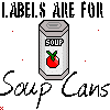 labels r for soup cans