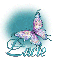 LACIE Teal Butterfly Bling 