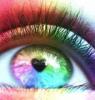 rainbow heart eye