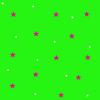 green with stars background