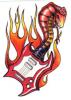 Guitar Flame Snake Tat