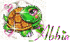 Turtle Sparkle with Pink Hearts and Name