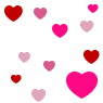 Heart pink, red