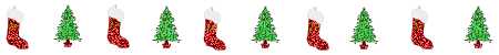 Christmas trees and stockings