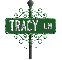 street sign green tracy ln