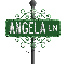 street sign green angela ln