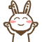cute rabbit emoticon - "dance"