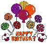 Happy Birthday Balloons and Lollipops